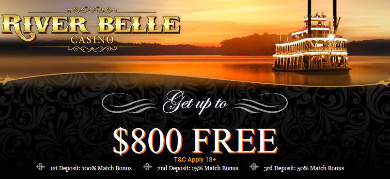 River Belle Casino Current Bonus for 16/10/2016